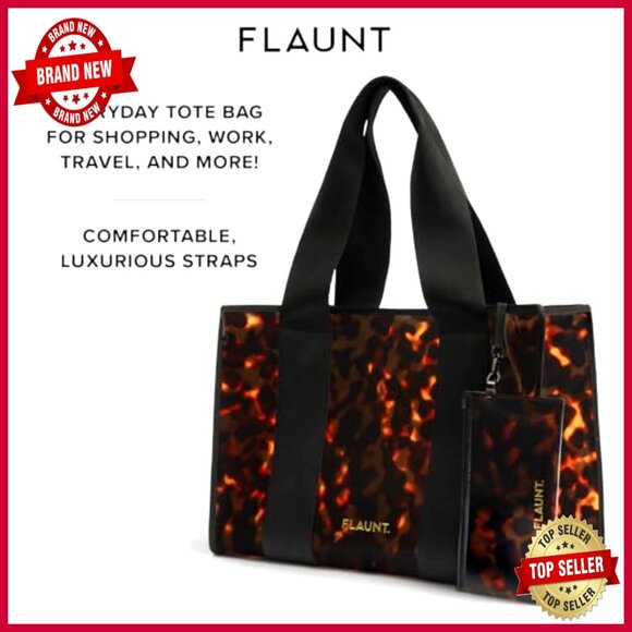 Large Foldable Tote Bag with Phone Pouch, Airline Approved, Machine Washable - Picture 4 of 6